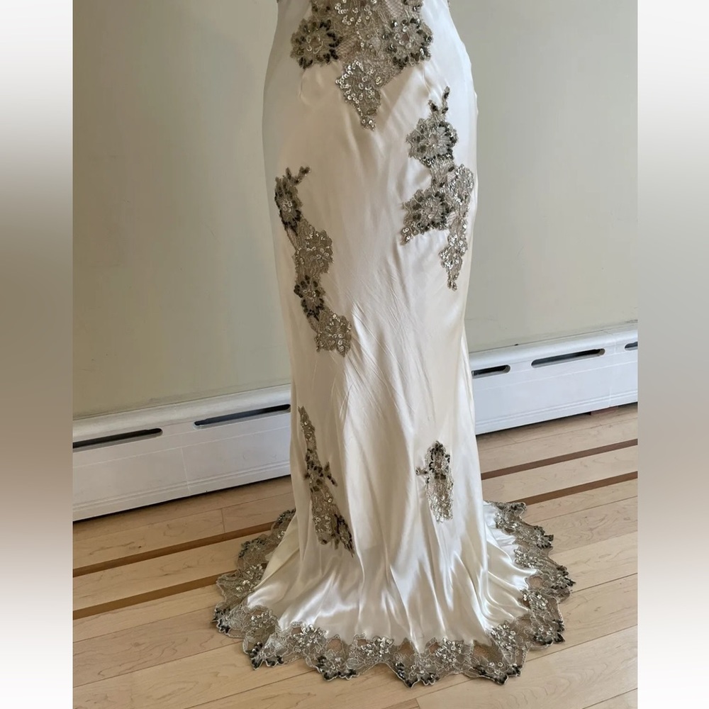 SUE WONG Stunning Sequin Beaded Dress Gown 12 - Picture 3 of 15